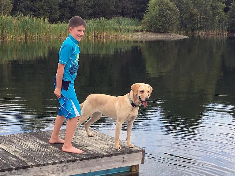 Dog & Kid